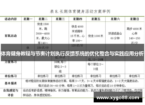 体育健身教程与节奏计划执行反馈系统的优化整合与实践应用分析